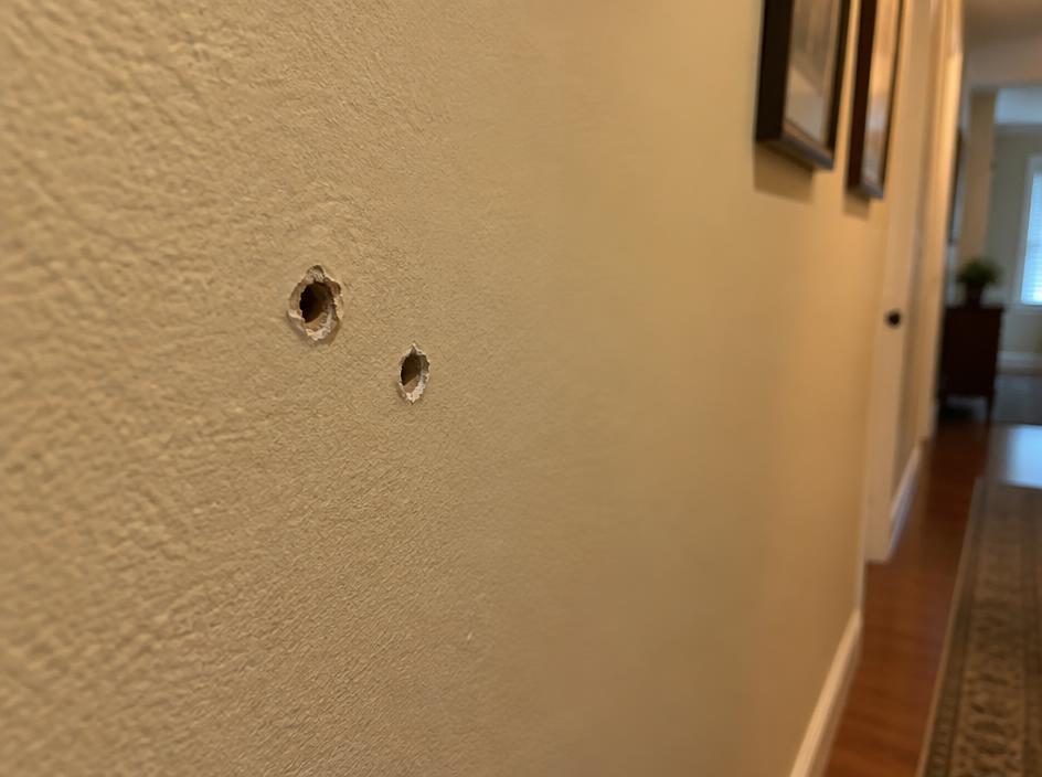 A neatly patched wall